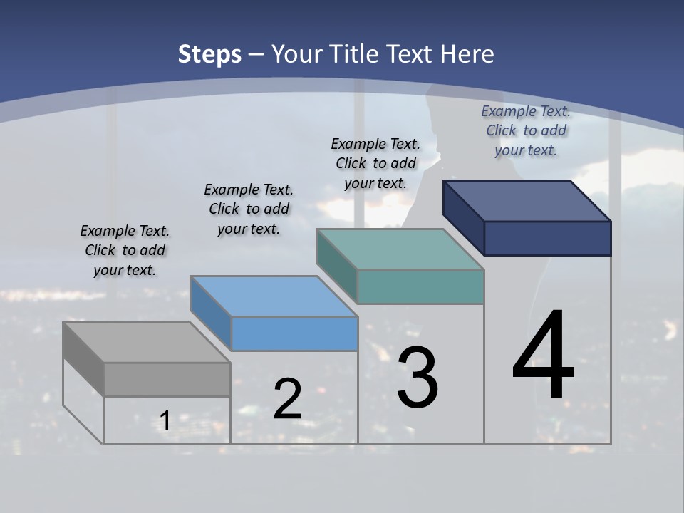 Steps Male Boss PowerPoint Template