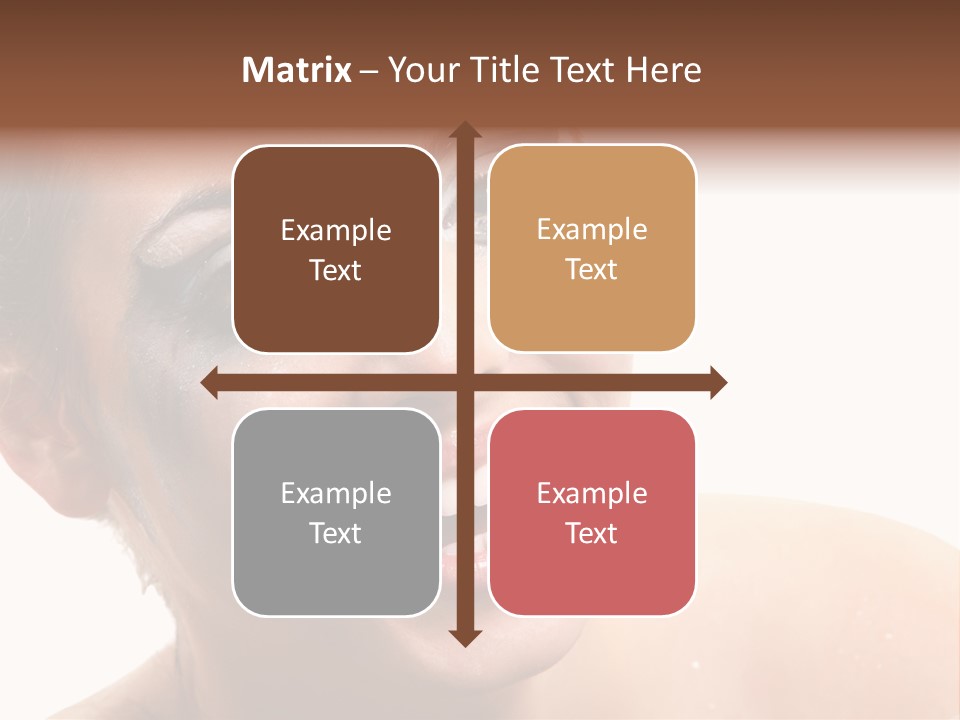 A Woman With Blue Makeup Is Smiling For The Camera PowerPoint Template