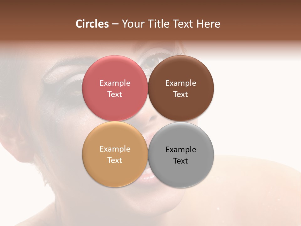 A Woman With Blue Makeup Is Smiling For The Camera PowerPoint Template