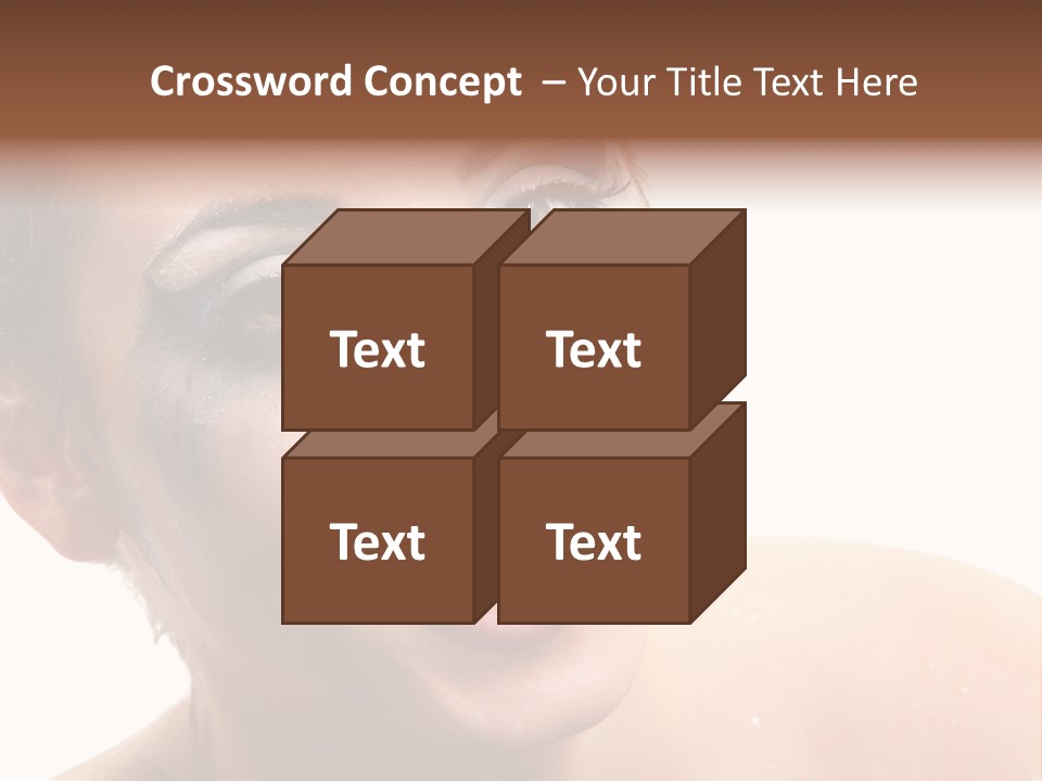 A Woman With Blue Makeup Is Smiling For The Camera PowerPoint Template