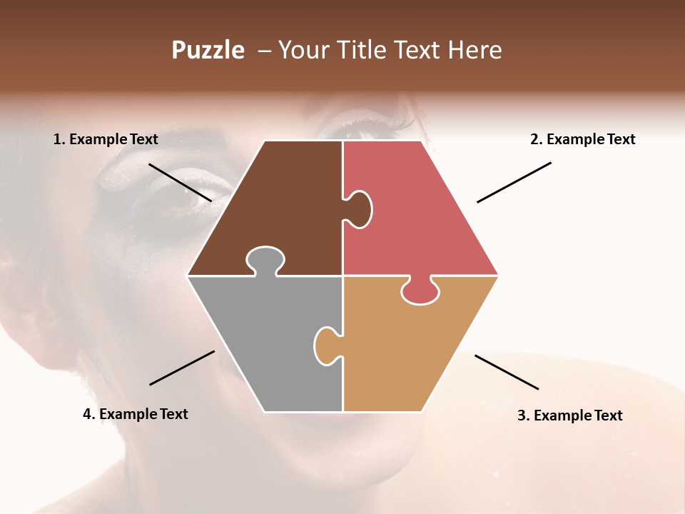 A Woman With Blue Makeup Is Smiling For The Camera PowerPoint Template