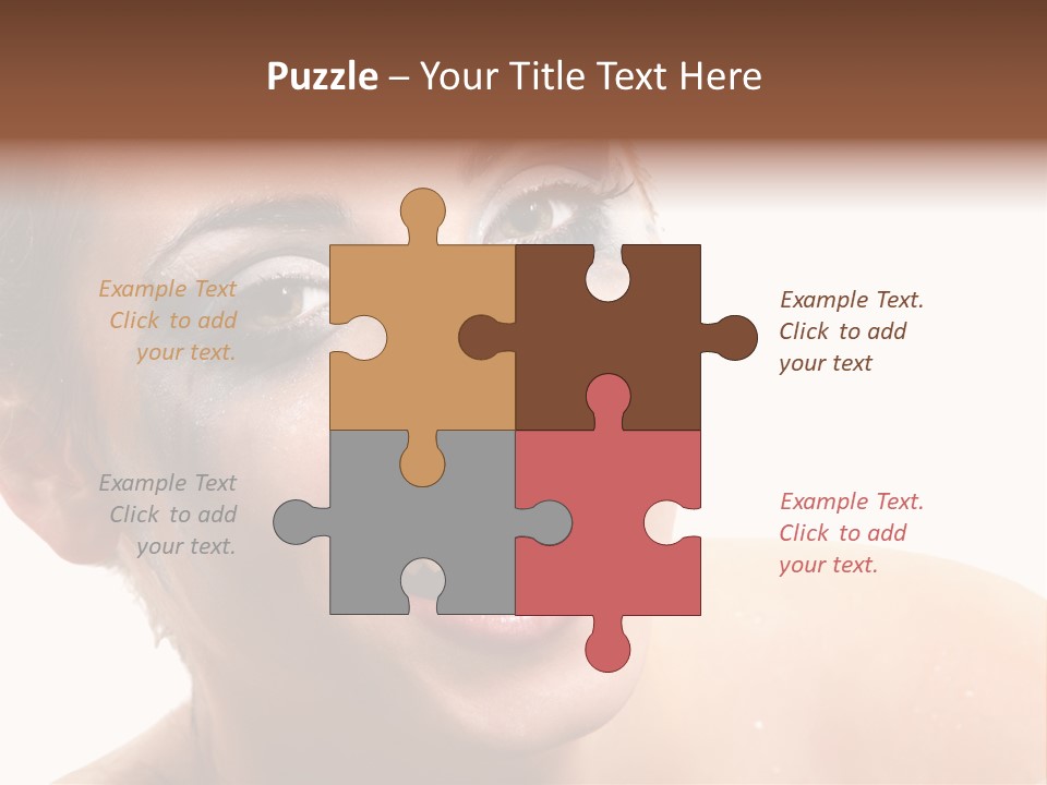 A Woman With Blue Makeup Is Smiling For The Camera PowerPoint Template