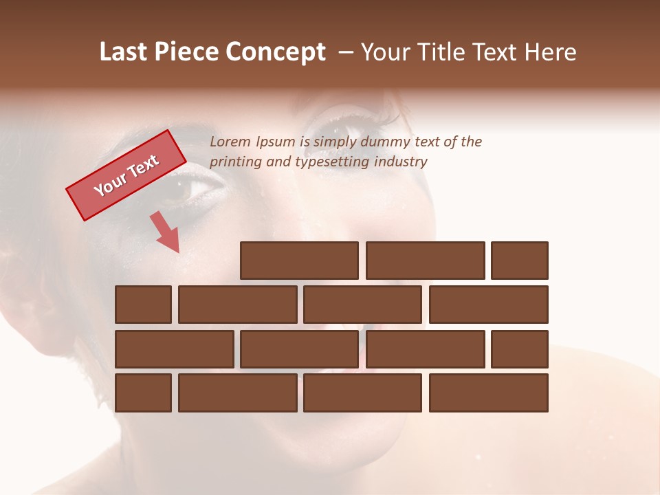 A Woman With Blue Makeup Is Smiling For The Camera PowerPoint Template