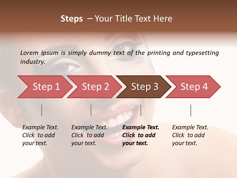 A Woman With Blue Makeup Is Smiling For The Camera PowerPoint Template