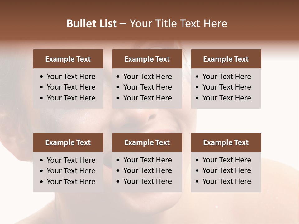 A Woman With Blue Makeup Is Smiling For The Camera PowerPoint Template