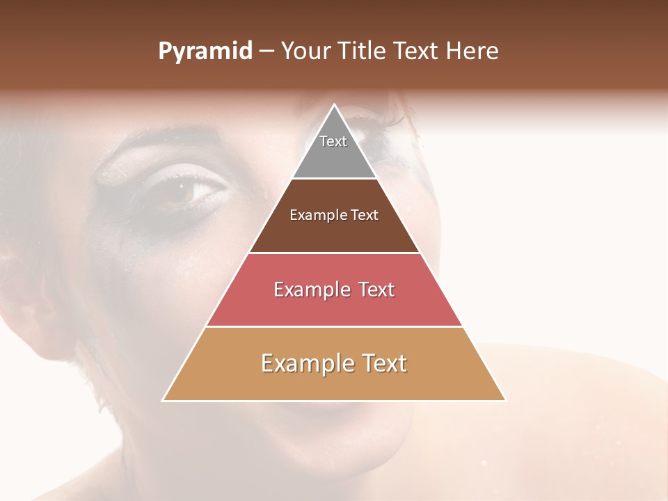 A Woman With Blue Makeup Is Smiling For The Camera PowerPoint Template