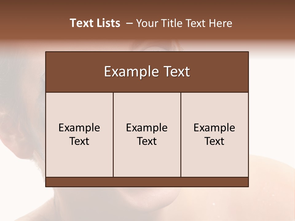 A Woman With Blue Makeup Is Smiling For The Camera PowerPoint Template