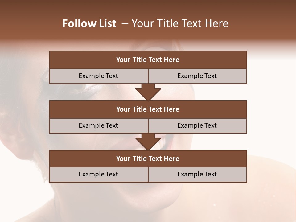A Woman With Blue Makeup Is Smiling For The Camera PowerPoint Template