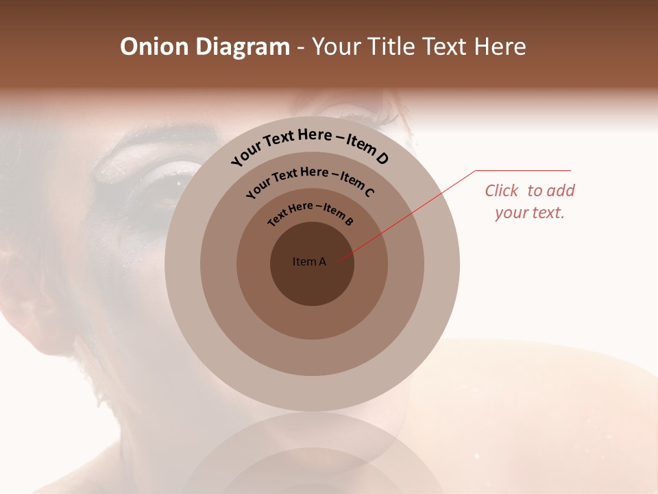 A Woman With Blue Makeup Is Smiling For The Camera PowerPoint Template