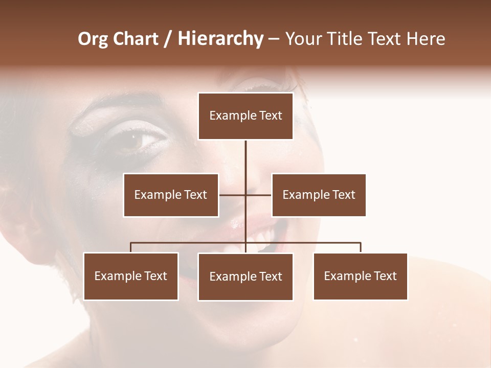 A Woman With Blue Makeup Is Smiling For The Camera PowerPoint Template