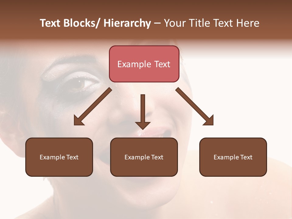 A Woman With Blue Makeup Is Smiling For The Camera PowerPoint Template