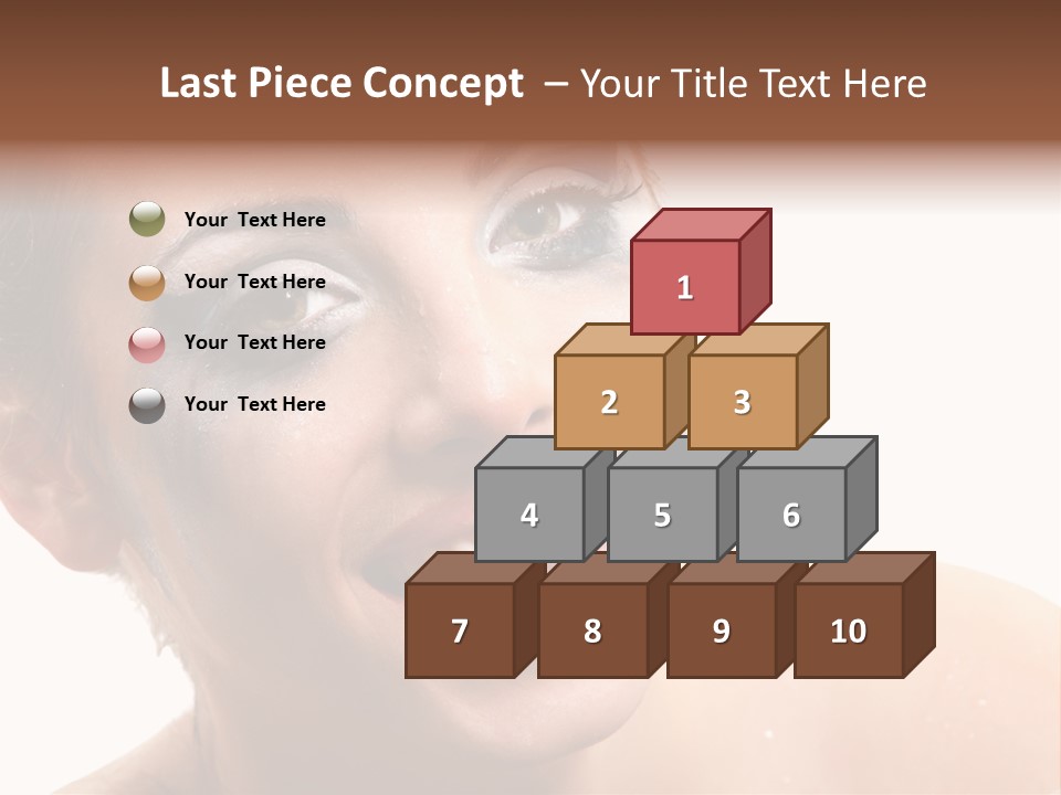 A Woman With Blue Makeup Is Smiling For The Camera PowerPoint Template