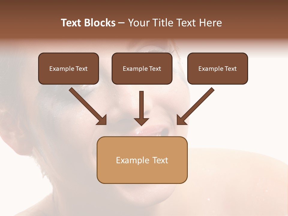 A Woman With Blue Makeup Is Smiling For The Camera PowerPoint Template
