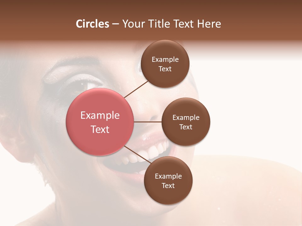 A Woman With Blue Makeup Is Smiling For The Camera PowerPoint Template