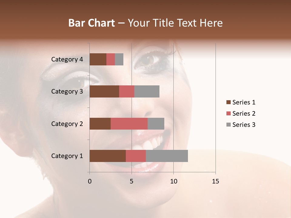 A Woman With Blue Makeup Is Smiling For The Camera PowerPoint Template