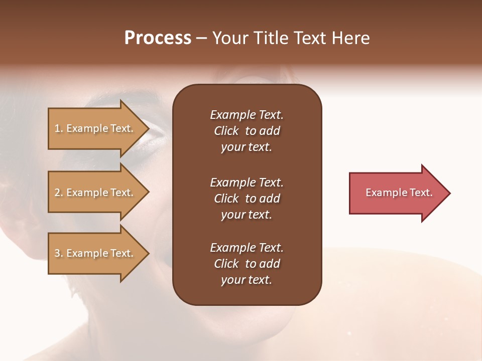 A Woman With Blue Makeup Is Smiling For The Camera PowerPoint Template