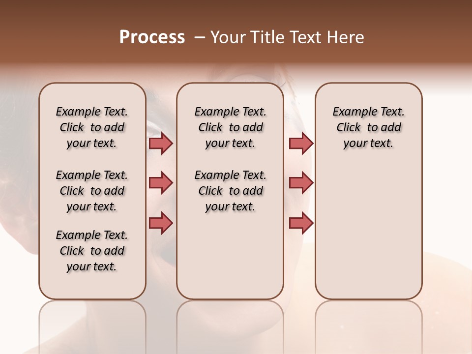 A Woman With Blue Makeup Is Smiling For The Camera PowerPoint Template