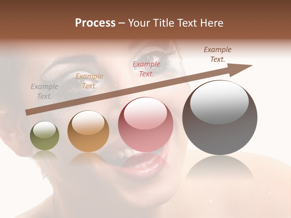 A Woman With Blue Makeup Is Smiling For The Camera PowerPoint Template
