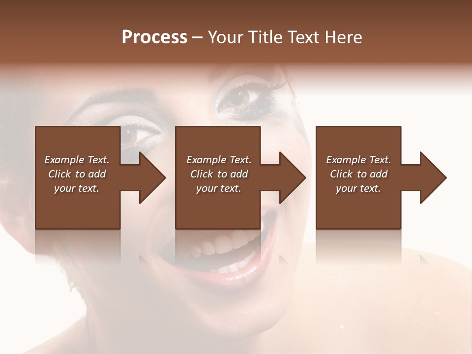 A Woman With Blue Makeup Is Smiling For The Camera PowerPoint Template