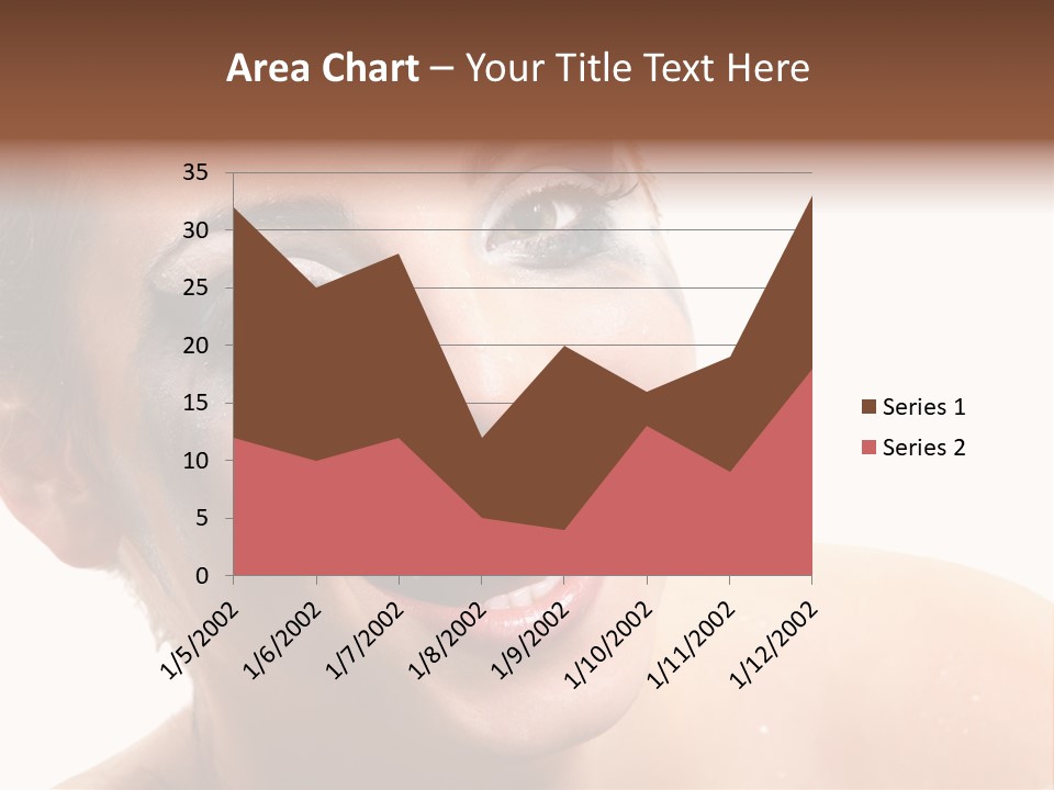 A Woman With Blue Makeup Is Smiling For The Camera PowerPoint Template