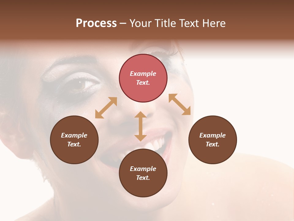 A Woman With Blue Makeup Is Smiling For The Camera PowerPoint Template