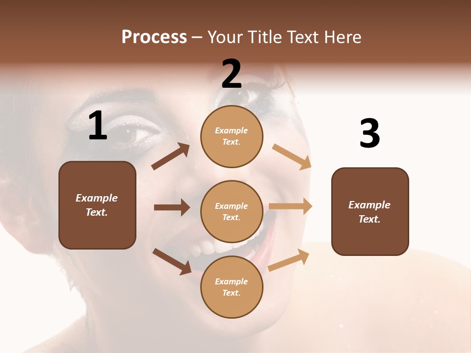 A Woman With Blue Makeup Is Smiling For The Camera PowerPoint Template