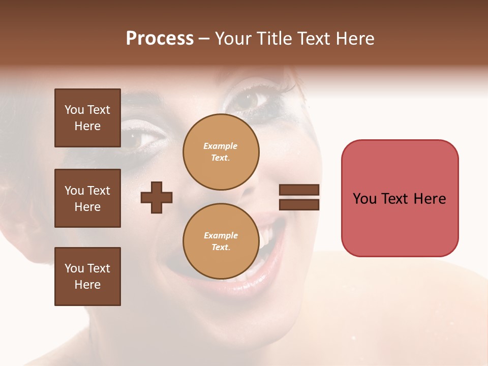 A Woman With Blue Makeup Is Smiling For The Camera PowerPoint Template