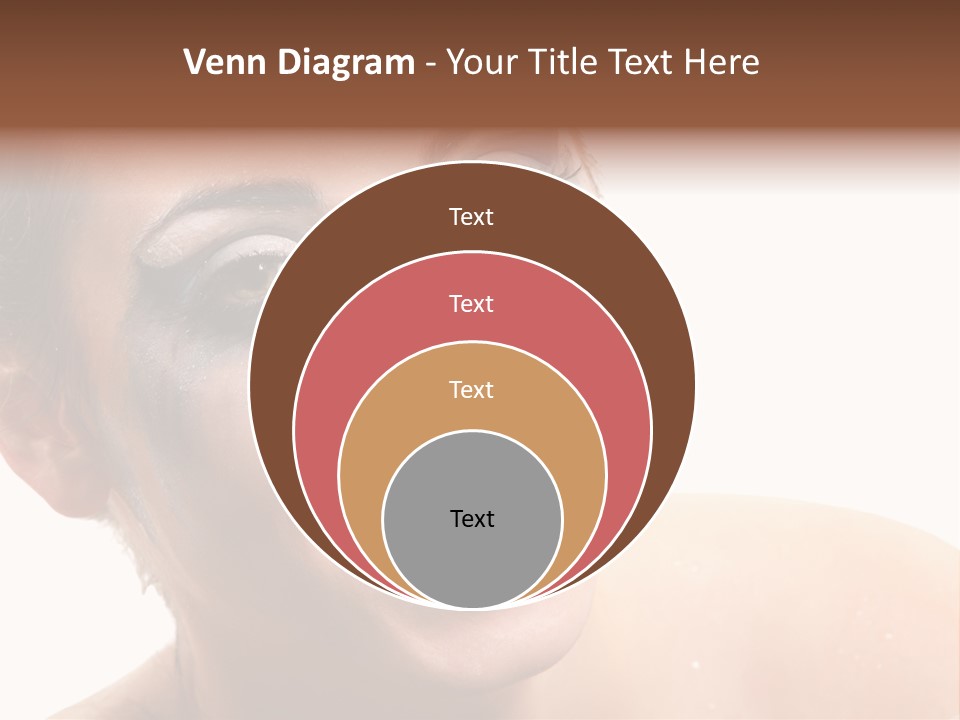 A Woman With Blue Makeup Is Smiling For The Camera PowerPoint Template