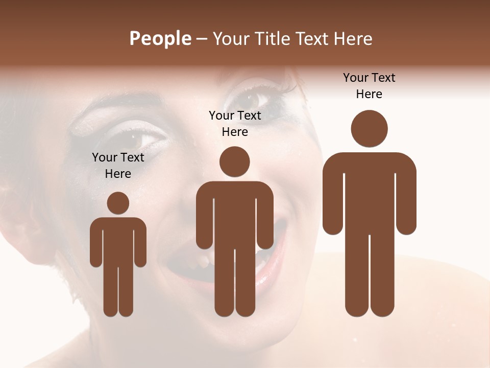 A Woman With Blue Makeup Is Smiling For The Camera PowerPoint Template