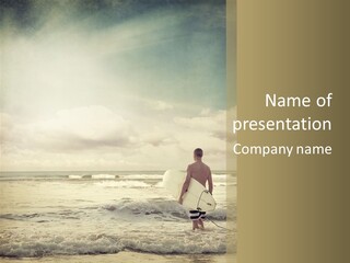 Surfer Background Sand PowerPoint Template