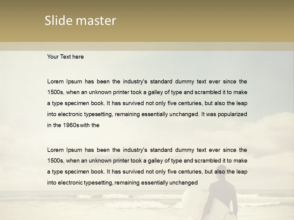 Surfer Background Sand PowerPoint Template