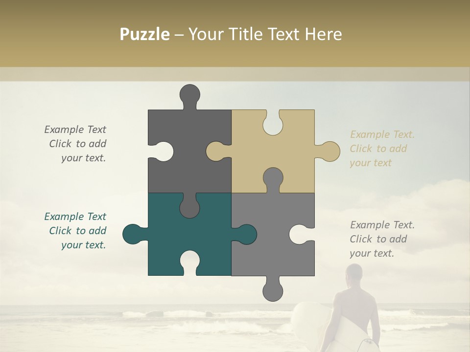Surfer Background Sand PowerPoint Template