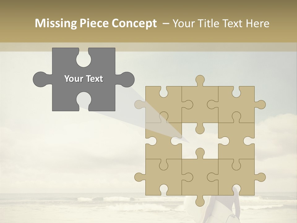 Surfer Background Sand PowerPoint Template