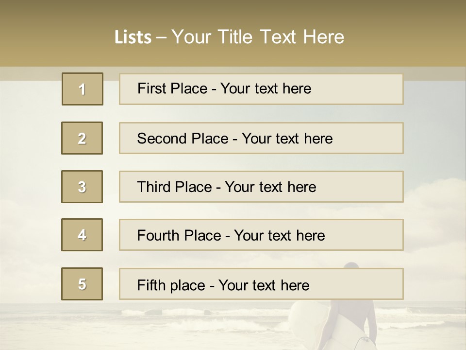 Surfer Background Sand PowerPoint Template