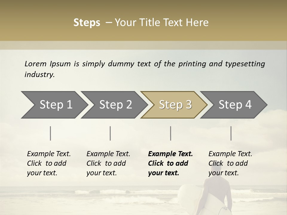 Surfer Background Sand PowerPoint Template