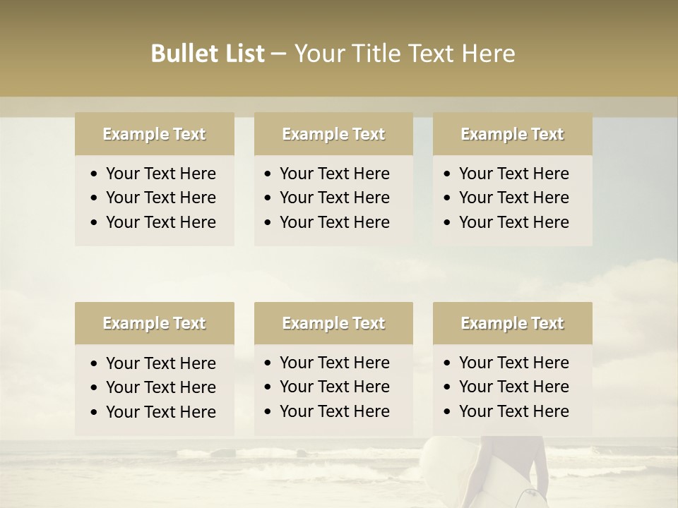 Surfer Background Sand PowerPoint Template