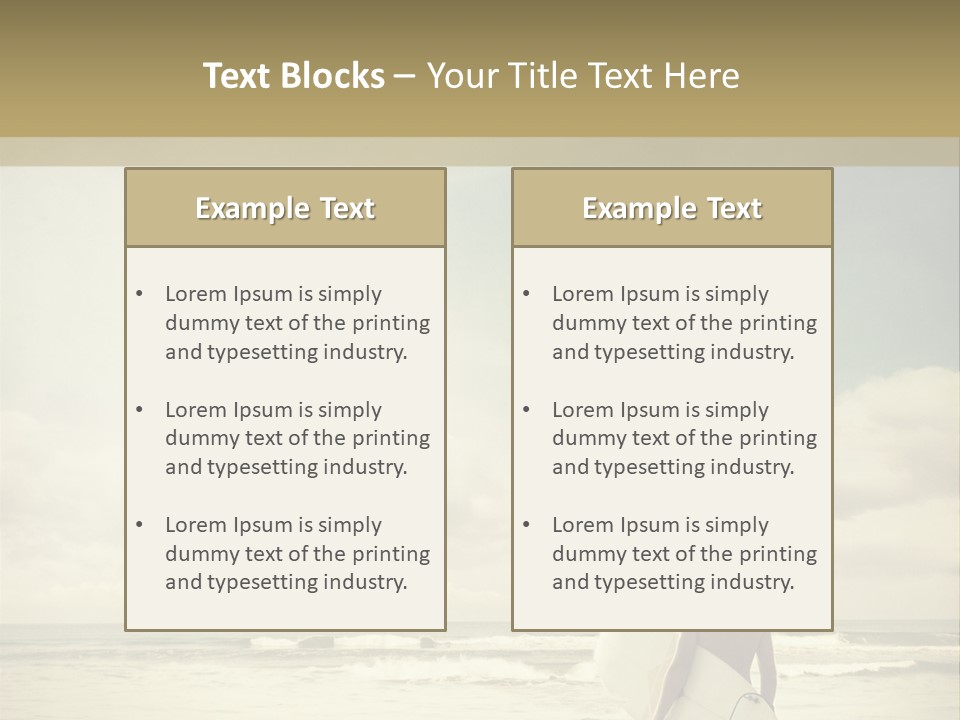 Surfer Background Sand PowerPoint Template