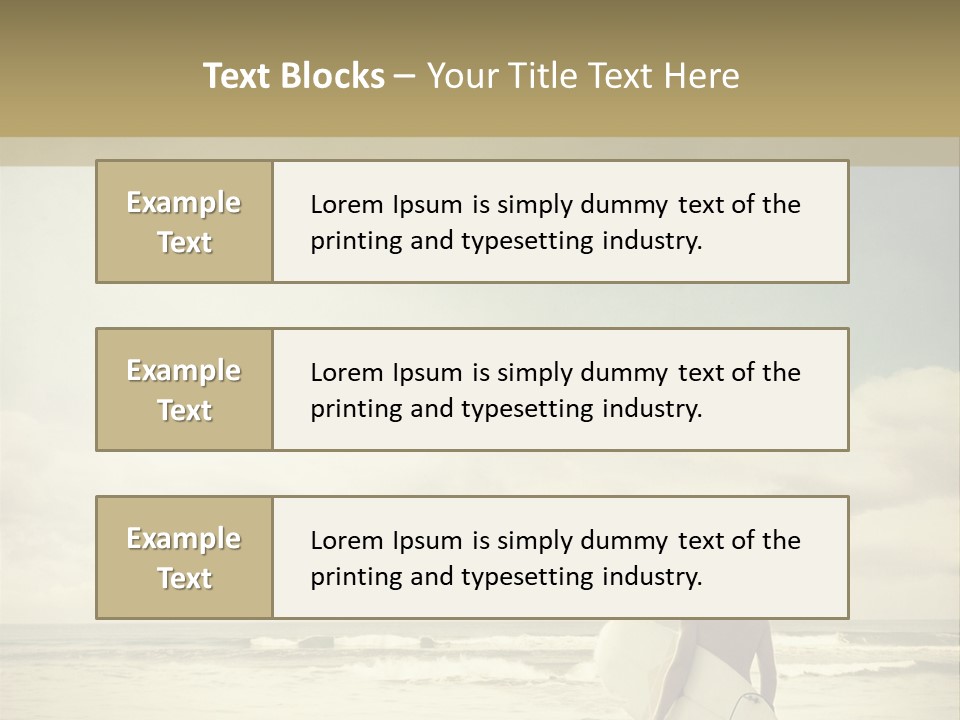 Surfer Background Sand PowerPoint Template