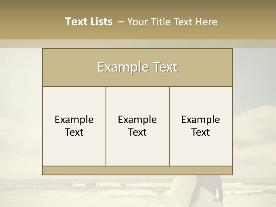 Surfer Background Sand PowerPoint Template