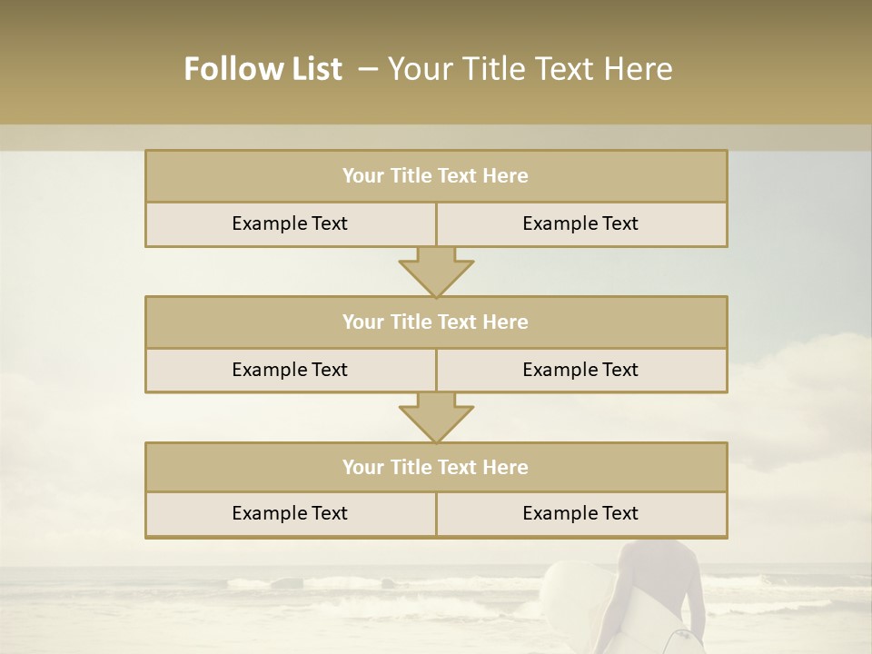 Surfer Background Sand PowerPoint Template