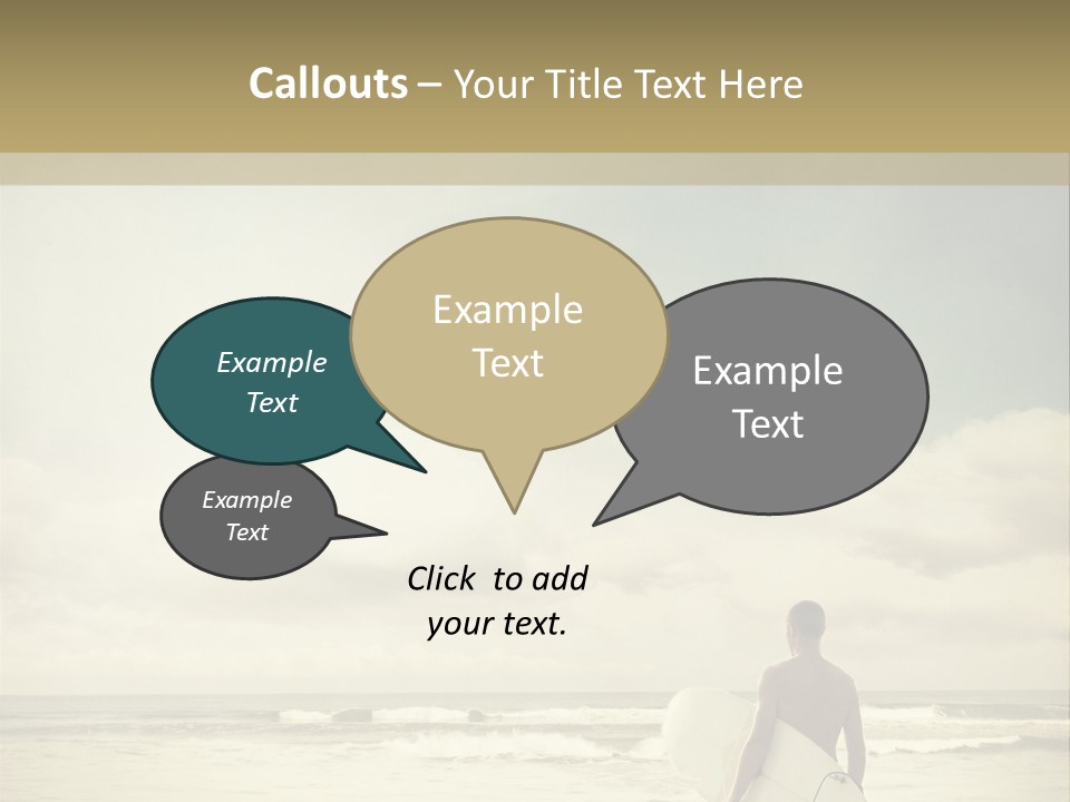 Surfer Background Sand PowerPoint Template