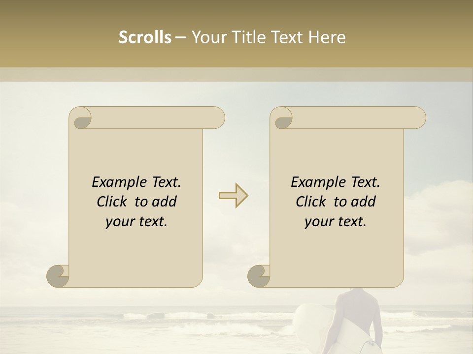 Surfer Background Sand PowerPoint Template