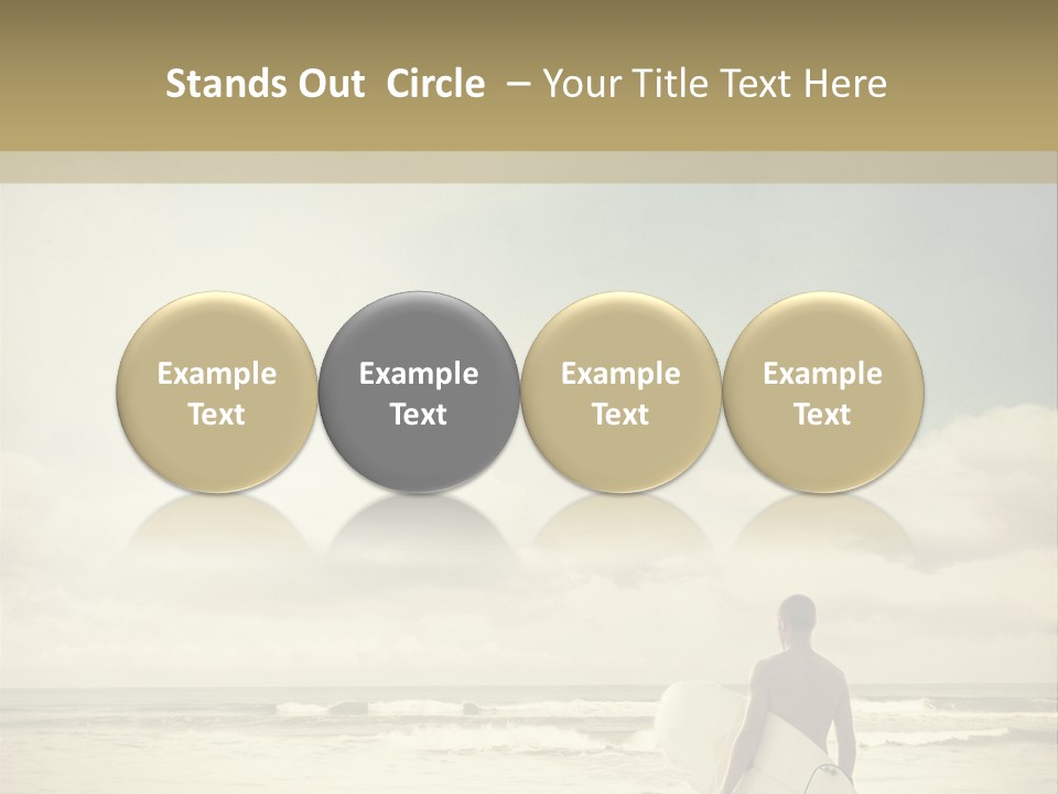 Surfer Background Sand PowerPoint Template