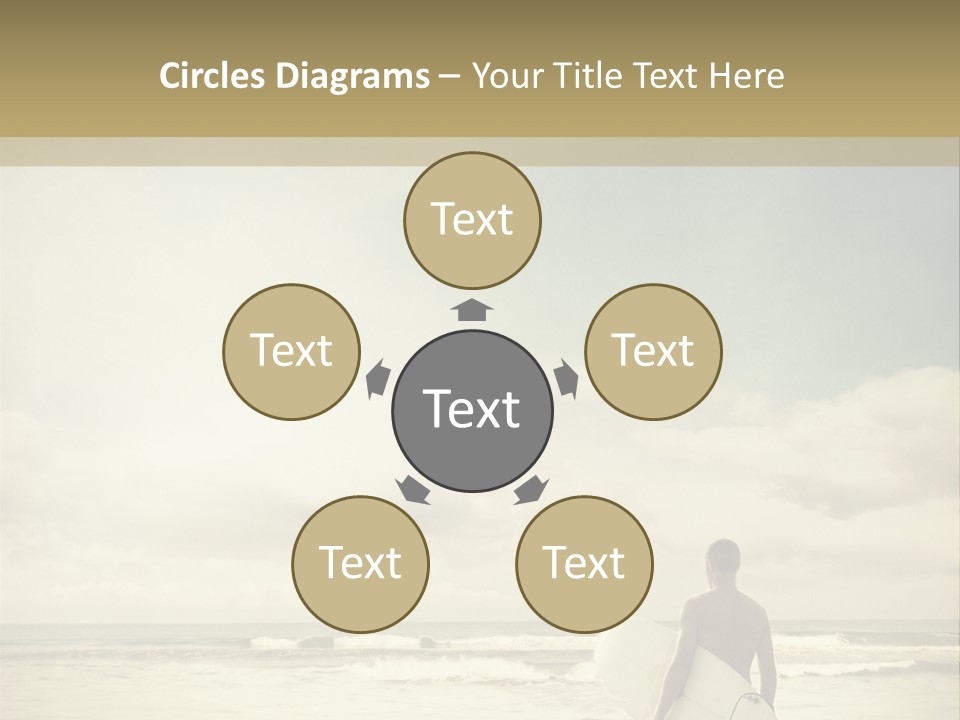 Surfer Background Sand PowerPoint Template