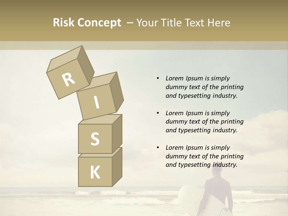 Surfer Background Sand PowerPoint Template