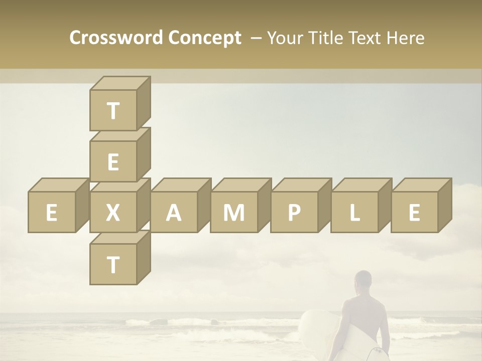 Surfer Background Sand PowerPoint Template