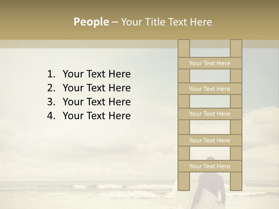 Surfer Background Sand PowerPoint Template