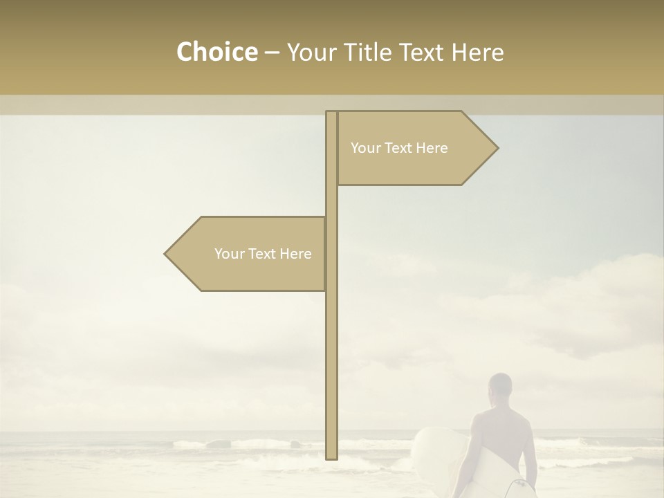 Surfer Background Sand PowerPoint Template