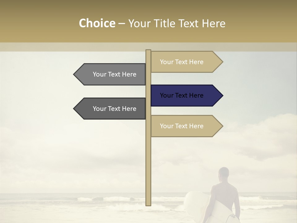 Surfer Background Sand PowerPoint Template