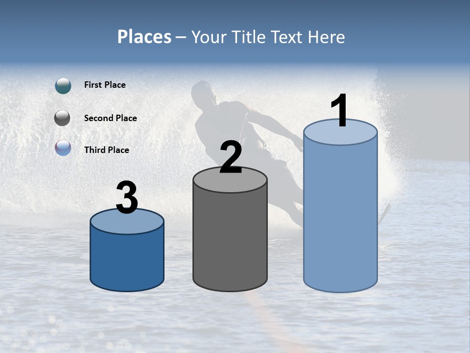 Water Ski Rooster Tail River PowerPoint Template
